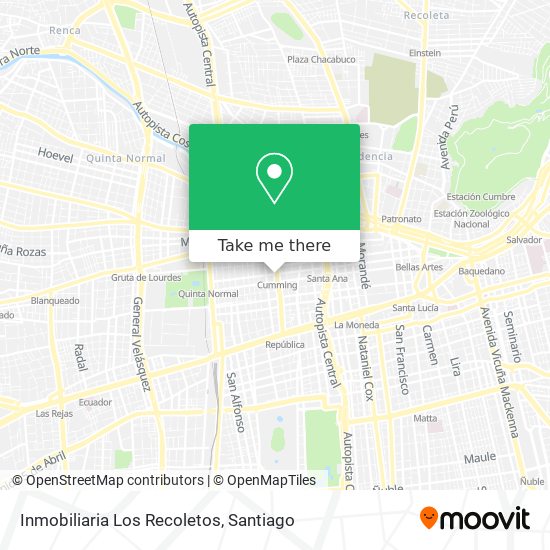 Inmobiliaria Los Recoletos map