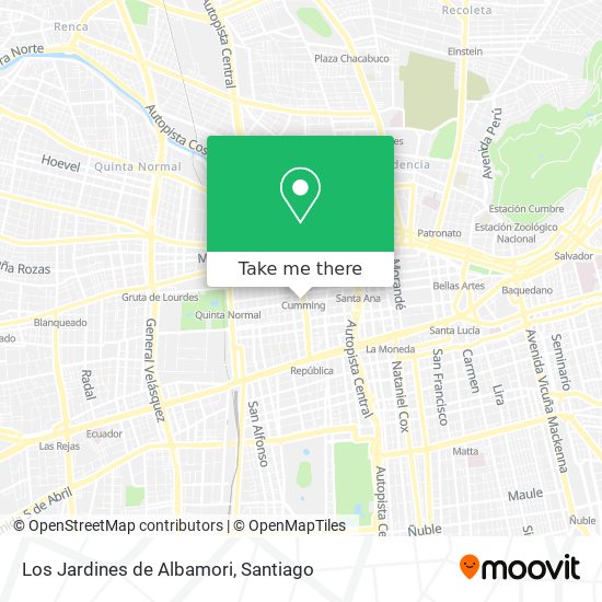 Mapa de Los Jardines de Albamori