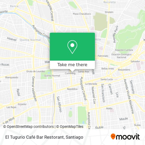 El Tugurio Café Bar Restorant map