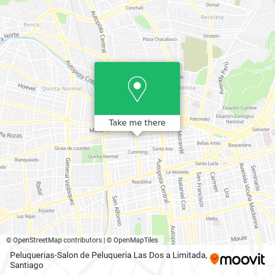 Peluquerias-Salon de Peluqueria Las Dos a Limitada map