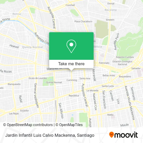 Jardín Infantil Luis Calvo Mackenna map