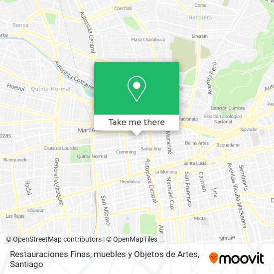 Restauraciones Finas, muebles y Objetos de Artes map