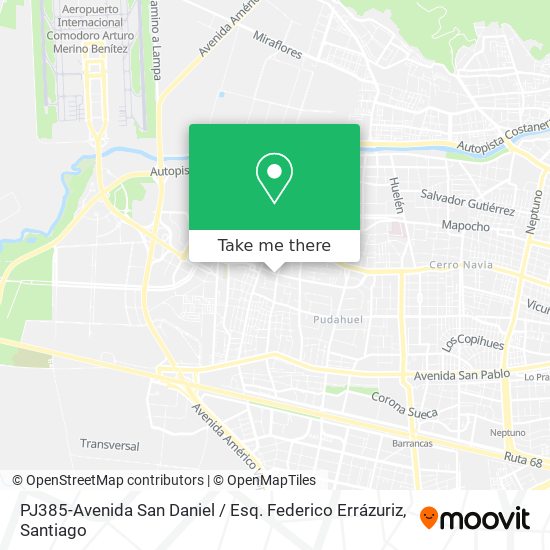PJ385-Avenida San Daniel / Esq. Federico Errázuriz map
