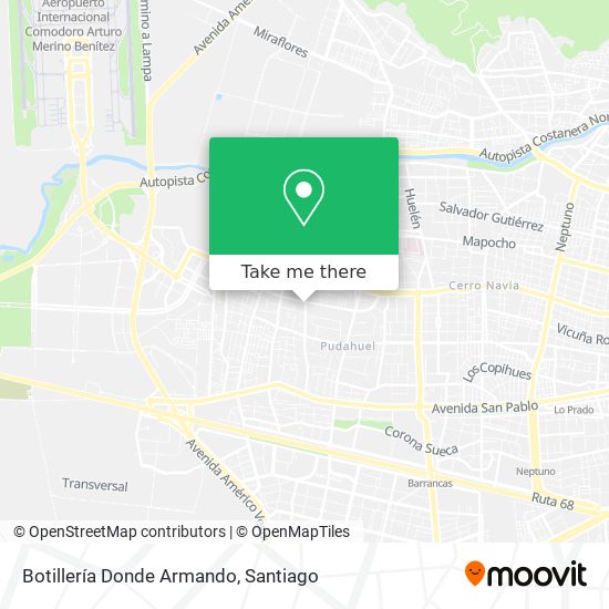 Mapa de Botillería Donde Armando