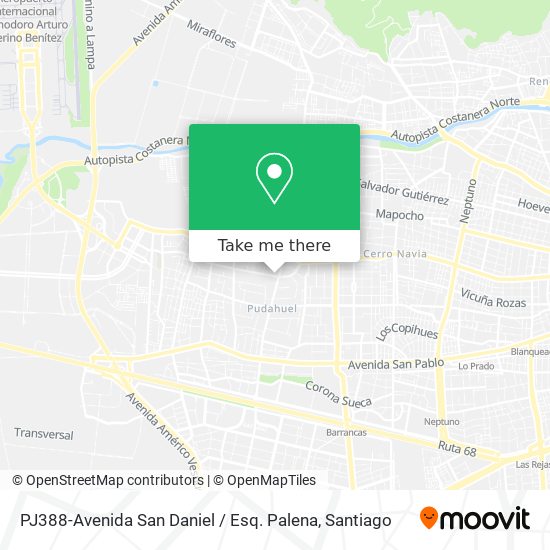 PJ388-Avenida San Daniel / Esq. Palena map