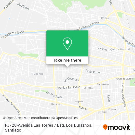 PJ728-Avenida Las Torres / Esq. Los Duraznos map