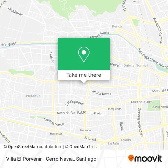 Villa El Porvenir - Cerro Navia. map