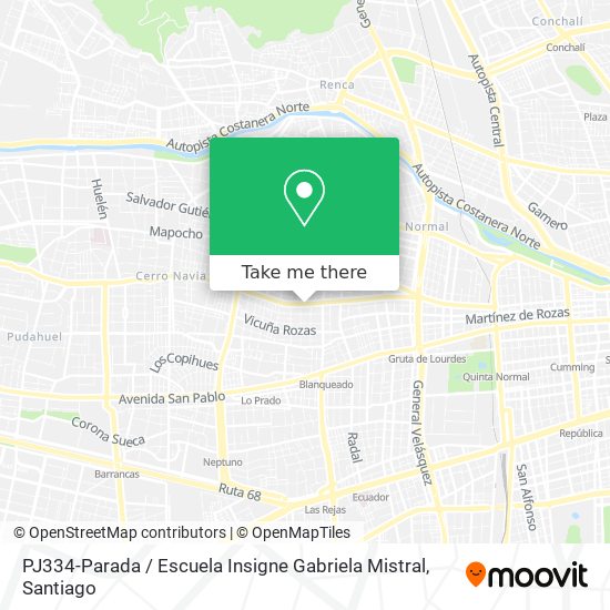 PJ334-Parada / Escuela Insigne Gabriela Mistral map