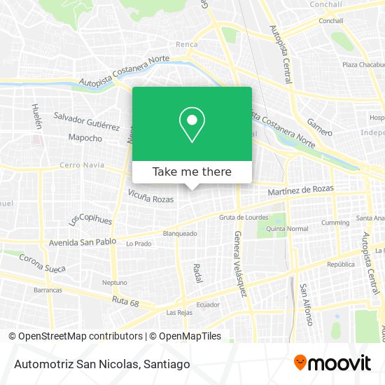 Automotriz San Nicolas map