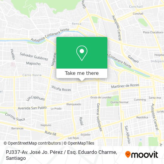 Mapa de PJ337-Av. José Jo. Pérez / Esq. Eduardo Charme