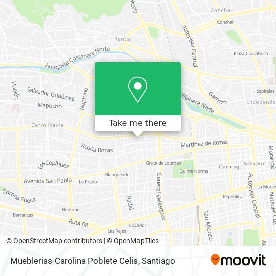 Mueblerias-Carolina Poblete Celis map