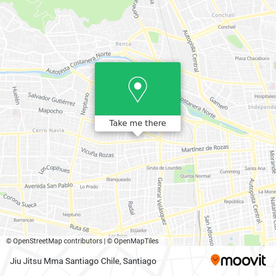Jiu Jitsu Mma Santiago Chile map