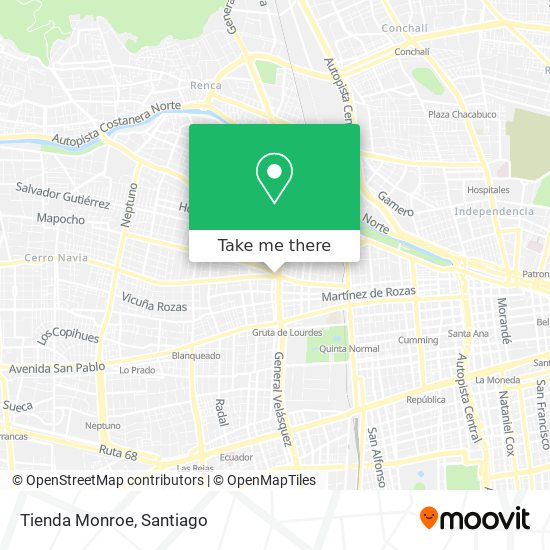 Mapa de Tienda Monroe