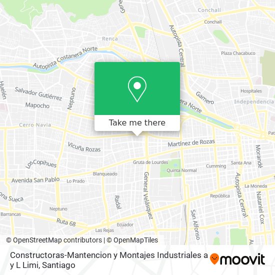 Constructoras-Mantencion y Montajes Industriales a y L Limi map