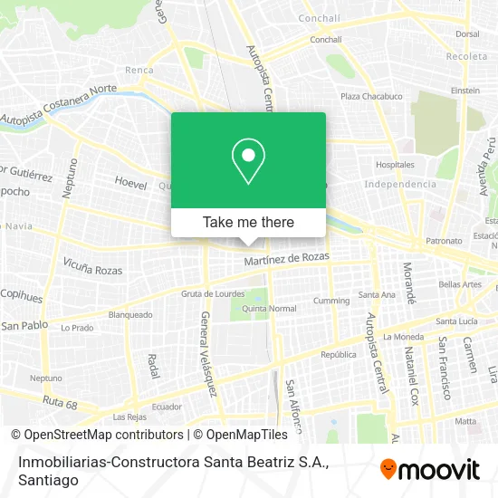 Inmobiliarias-Constructora Santa Beatriz S.A. map