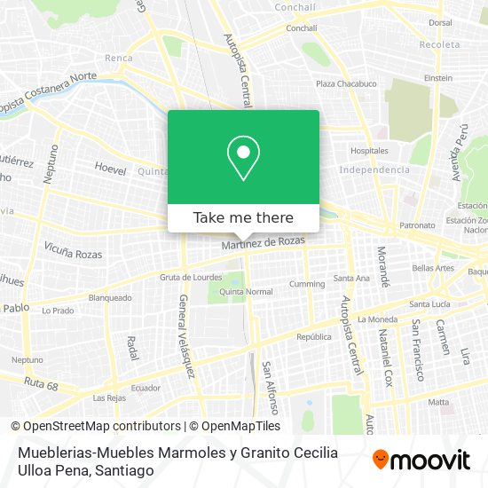 Mueblerias-Muebles Marmoles y Granito Cecilia Ulloa Pena map