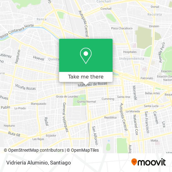 Vidriería Aluminio map