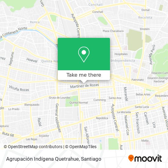 Agrupación Indígena Quetrahue map