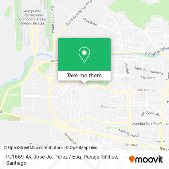 PJ1669-Av. José Jo. Pérez / Esq. Pasaje Riñihue map