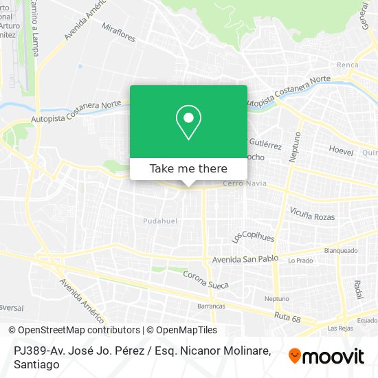 PJ389-Av. José Jo. Pérez / Esq. Nicanor Molinare map