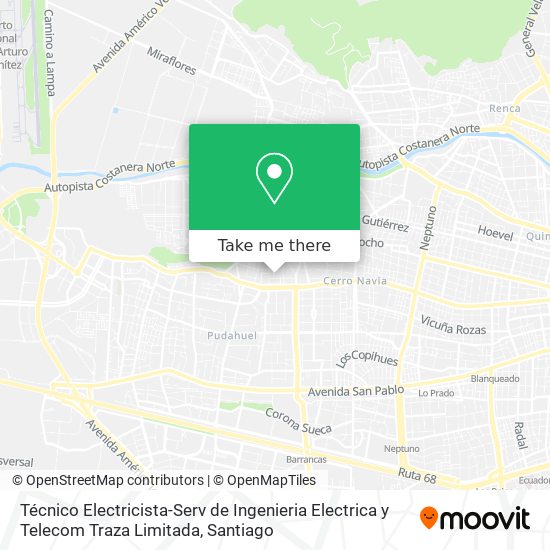 Mapa de Técnico Electricista-Serv de Ingenieria Electrica y Telecom Traza Limitada