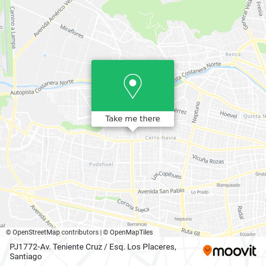 Mapa de PJ1772-Av. Teniente Cruz / Esq. Los Placeres