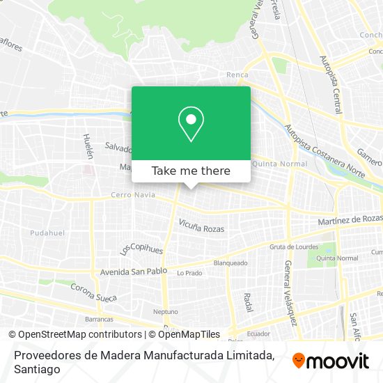 Mapa de Proveedores de Madera Manufacturada Limitada