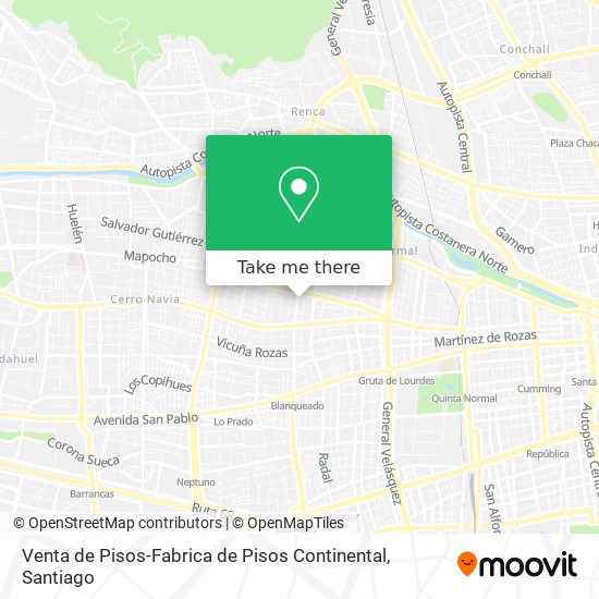 Venta de Pisos-Fabrica de Pisos Continental map