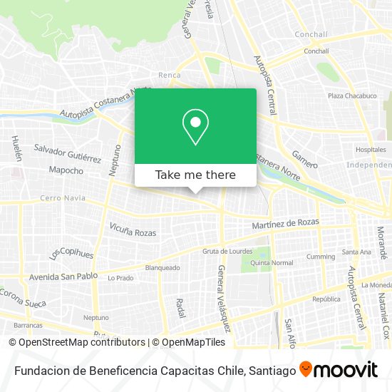 Fundacion de Beneficencia Capacitas Chile map