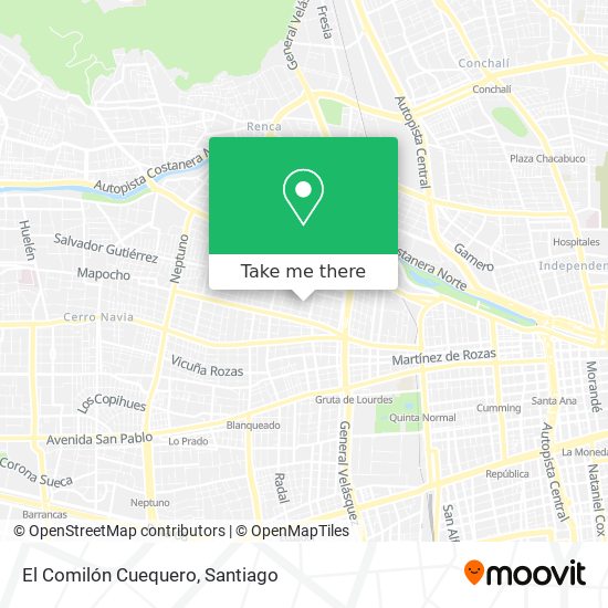 El Comilón Cuequero map