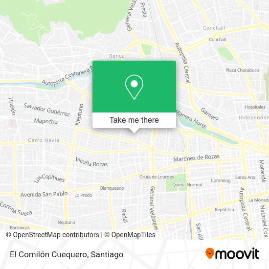 El Comilón Cuequero map
