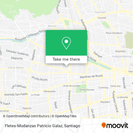 Fletes-Mudanzas Patricio Galaz map