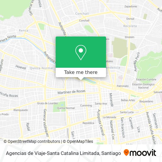 Mapa de Agencias de Viaje-Santa Catalina Limitada