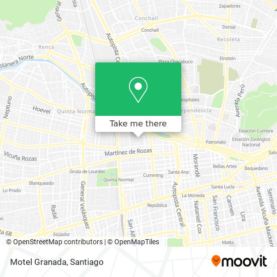 Motel Granada map