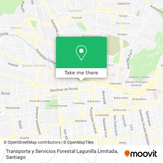 Transporte y Servicios Forestal Lagunilla Limitada map