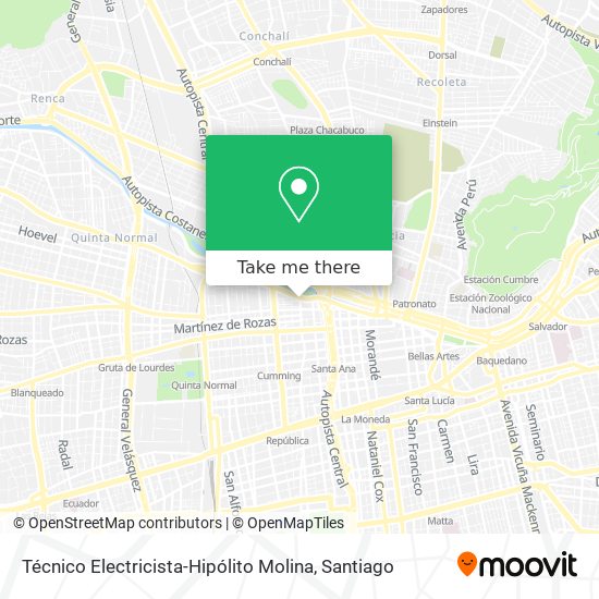 Mapa de Técnico Electricista-Hipólito Molina