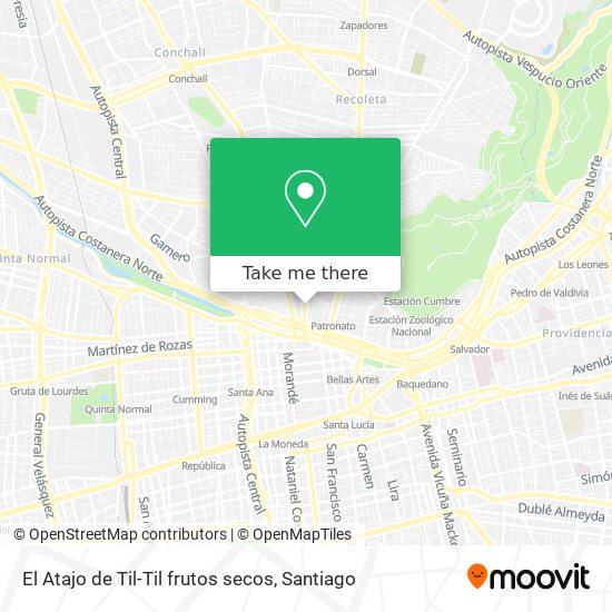 Mapa de El Atajo de Til-Til frutos secos