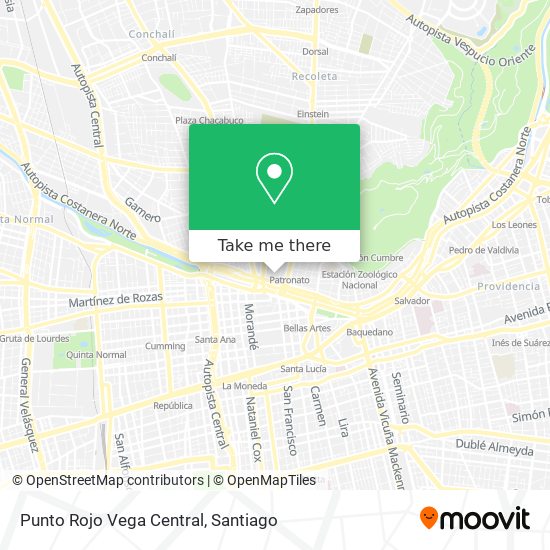 Punto Rojo Vega Central map