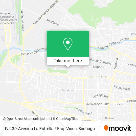 PJ430-Avenida La Estrella / Esq. Viscu map