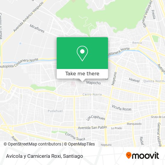 Mapa de Avícola y Carnicería Roxi