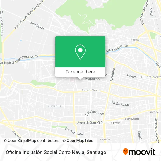 Oficina Inclusión Social Cerro Navia map