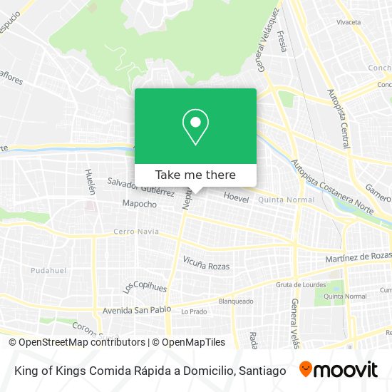 King of Kings Comida Rápida a Domicilio map