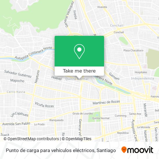 Punto de carga para vehículos eléctricos map