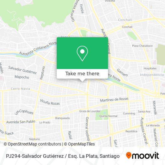 PJ294-Salvador Gutiérrez / Esq. La Plata map