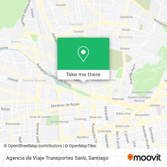 Mapa de Agencia de Viaje-Transportes Santi