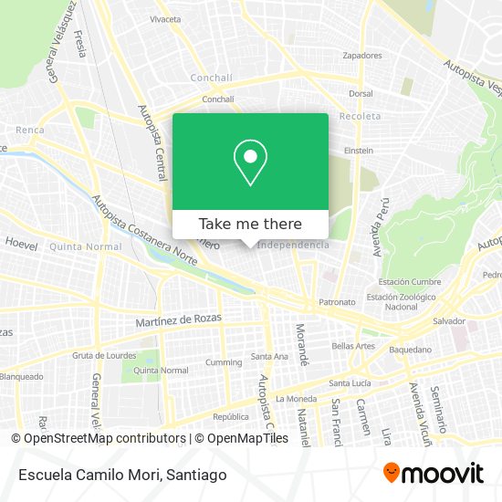 Mapa de Escuela Camilo Mori