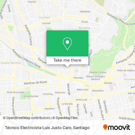 Técnico Electricista-Luis Justo Caro map