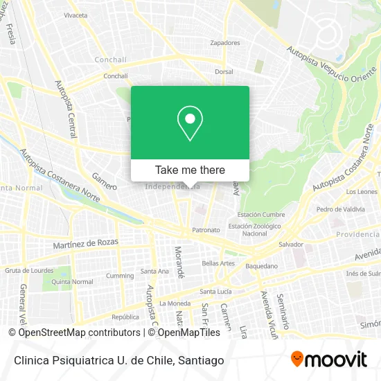 Clinica Psiquiatrica U. de Chile map