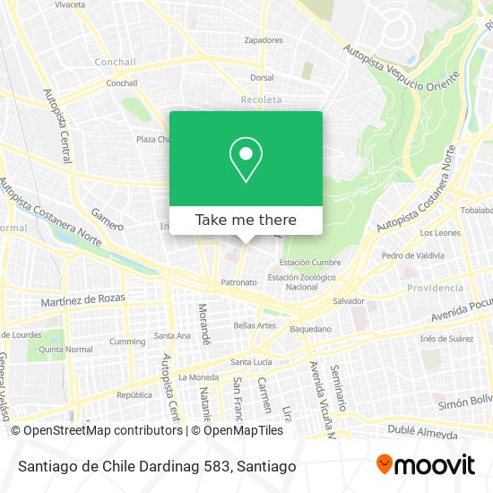 Mapa de Santiago de Chile Dardinag 583