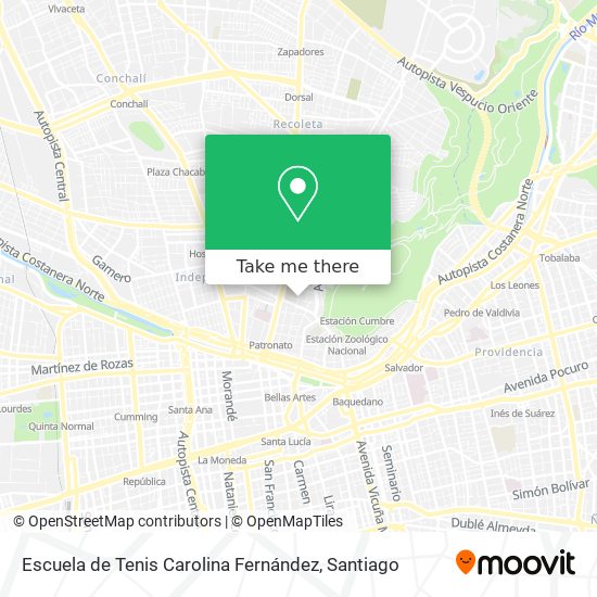 Escuela de Tenis Carolina Fernández map